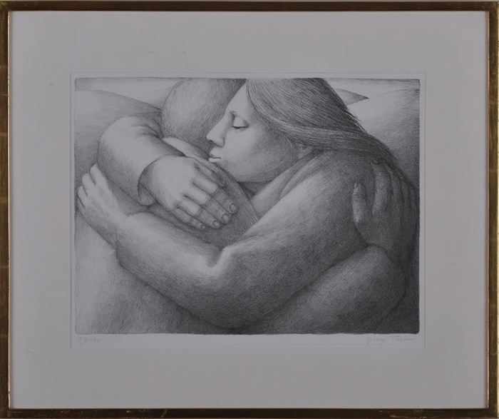 Appraisal: GEORGE TOOKER - EMBRACE Lithograph x in signed and numbered