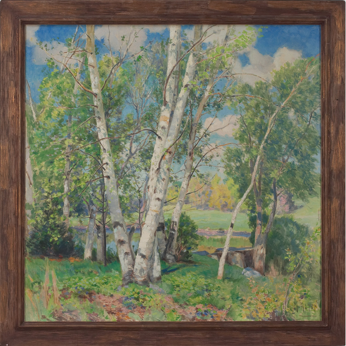 Appraisal: Mathias Joseph Alten American - ''Birches '' c oil on