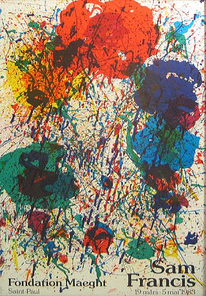 Appraisal: Sam Francis Untitled L P Color offset lithograph printed on