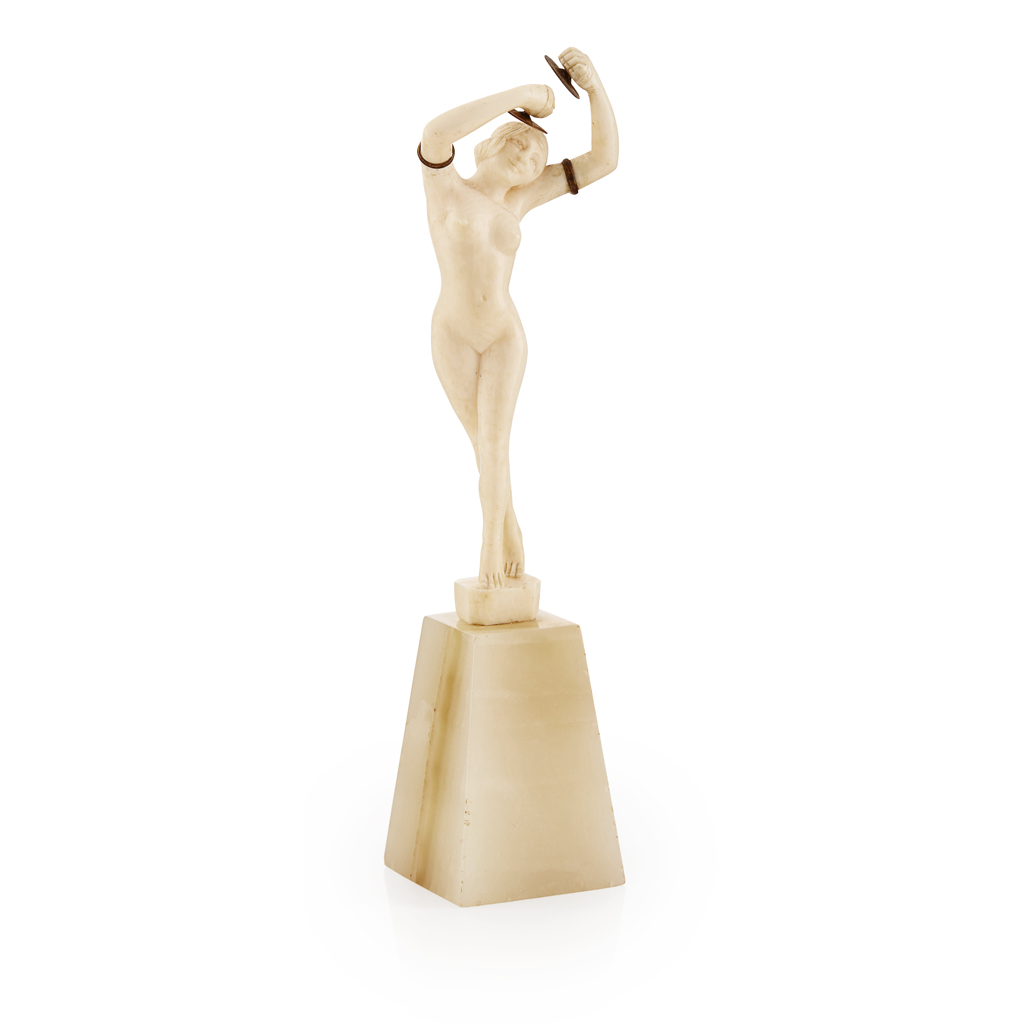 Appraisal: YLOUIS SOSSON ACTIVE - ART DECO IVORY FIGURE EARLY TH