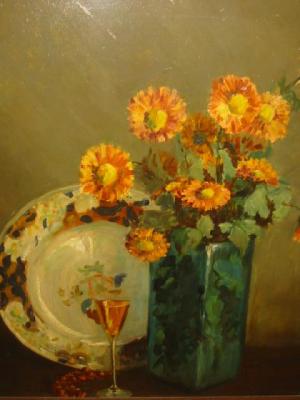 Appraisal: P M HAYES Still Life with Flowers in a Vase