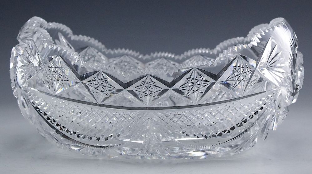 Appraisal: Antique American Brilliant Period Cut Glass Bowl Large antique American