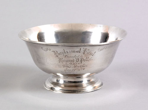 Appraisal: Philadelphia silver baptismal bowl by Joseph Richardson Sr ca marked