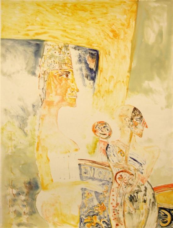 Appraisal: John Bellany Scottish b 'Enigma' monoprint signed dated and titled