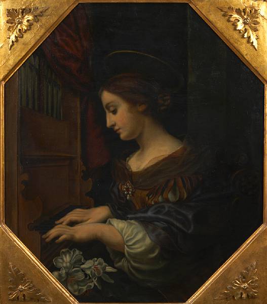 Appraisal: Property of various owners Saint Cecilia inscribed 'Nach Carlo Dolci'