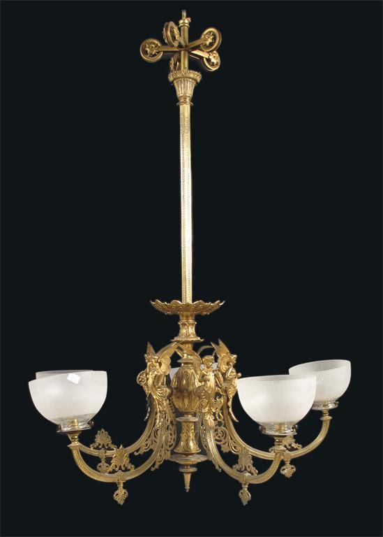 Appraisal: A late th century French brass chandelier