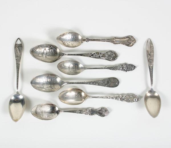 Appraisal: Lot of sterling souvenir spoons two each Salt Lake City