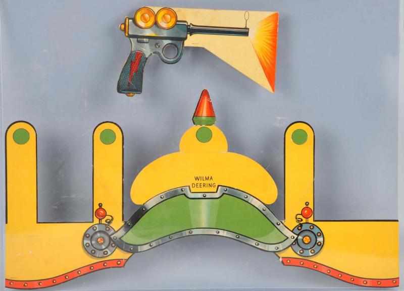 Appraisal: Cardboard Buck Rogers Wilma Helmet Pistol Description Premium for Cocomalt