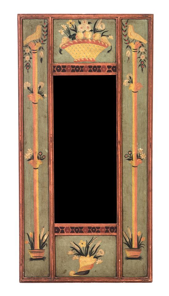 Appraisal: Sale Lot An American Painted Mirror th century the frame