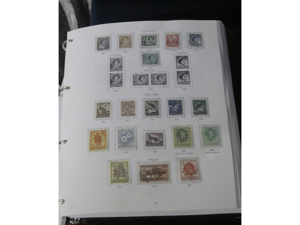 Appraisal: Lot comprising two albums of Australian stamps