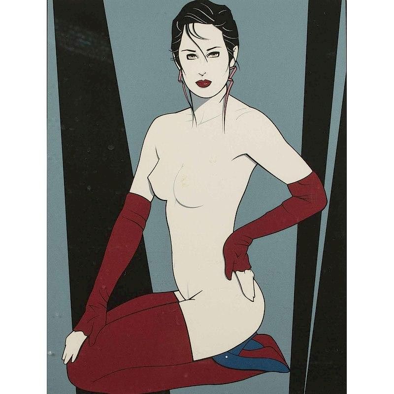 Appraisal: Patrick Nagel Print Framed Patrick Nagel print signed lower right