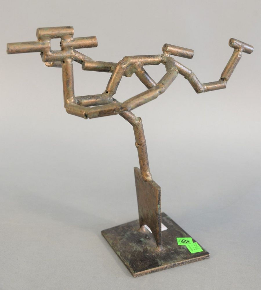 Appraisal: Andrew Chambers th C Soaring Mid-century bronze sculpture initialed and