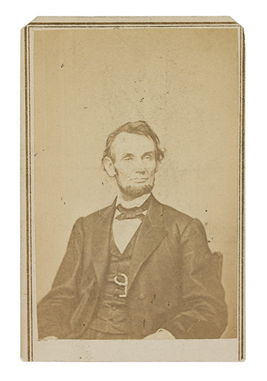 Appraisal: LINCOLN ABRAHAM Group of photographs comprising of Lincoln and one