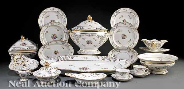 Appraisal: A Fine and Extensive Paris Porcelain Dinner Service c probably