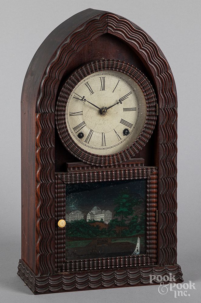 Appraisal: Smith Goodrich clock Forestville Ripple Front Clock Smith Goodrich steeple