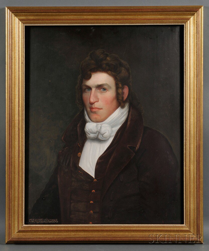 Appraisal: Cephas Thompson Massachusetts - Portrait of a Young Man with