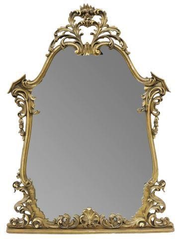 Appraisal: Louis XV style giltwood mirror th c shaped frame with