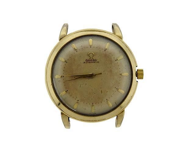 Appraisal: Omega K Gold Plated Stainless Steel Watch METAL K Gold