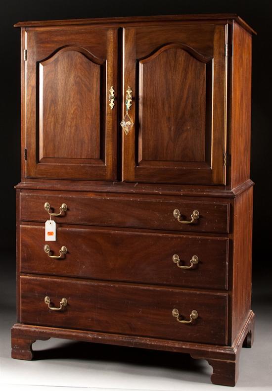 Appraisal: George III style carved mahogany chiffonnier Virginia Galleries Henkel-Harris Winchester