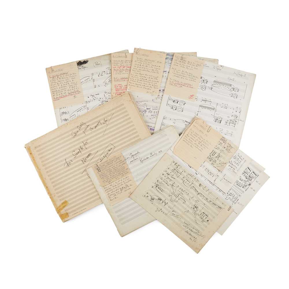 Appraisal: SORABJI KAIKHOSRU AUTOGRAPH MUSIC SCORES COMPRISING Pantomime Verlaine ms of