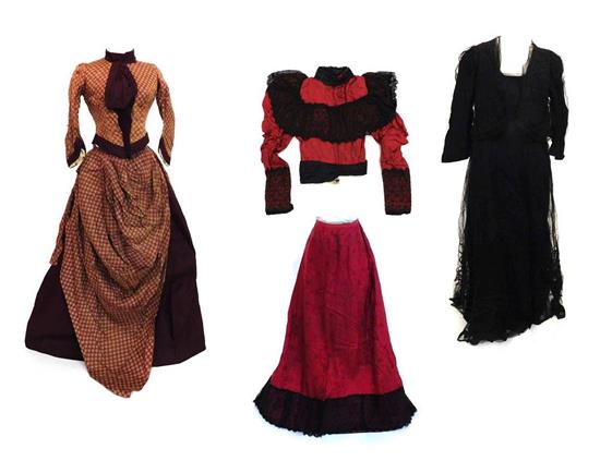 Appraisal: VINTAGE women's clothing from - s three evening gowns -pc