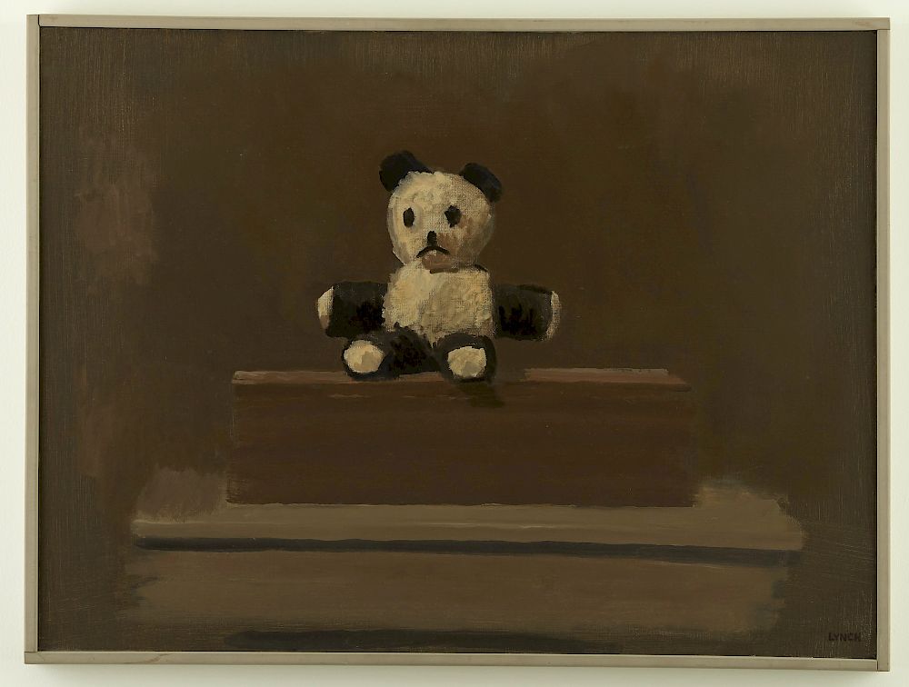 Appraisal: Mike Lynch Teddy Bear Oil on Canvas Mike Lynch b