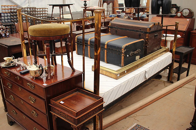 Appraisal: A LATE TH EARLY TH CENTURY BRASS BED cm wide