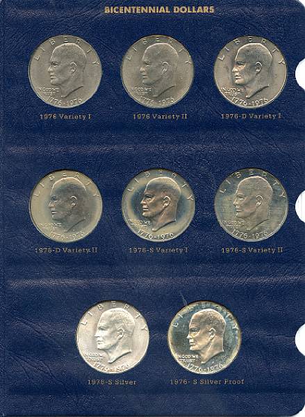 Appraisal: Eisenhower Dollars Set through -S including proofs all Brilliant Uncirculated