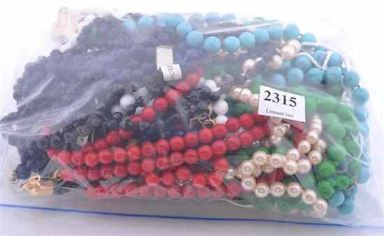 Appraisal: A BAG OF ASSORTED COSTUME NECKLACES INCLUDING CRYSTAL