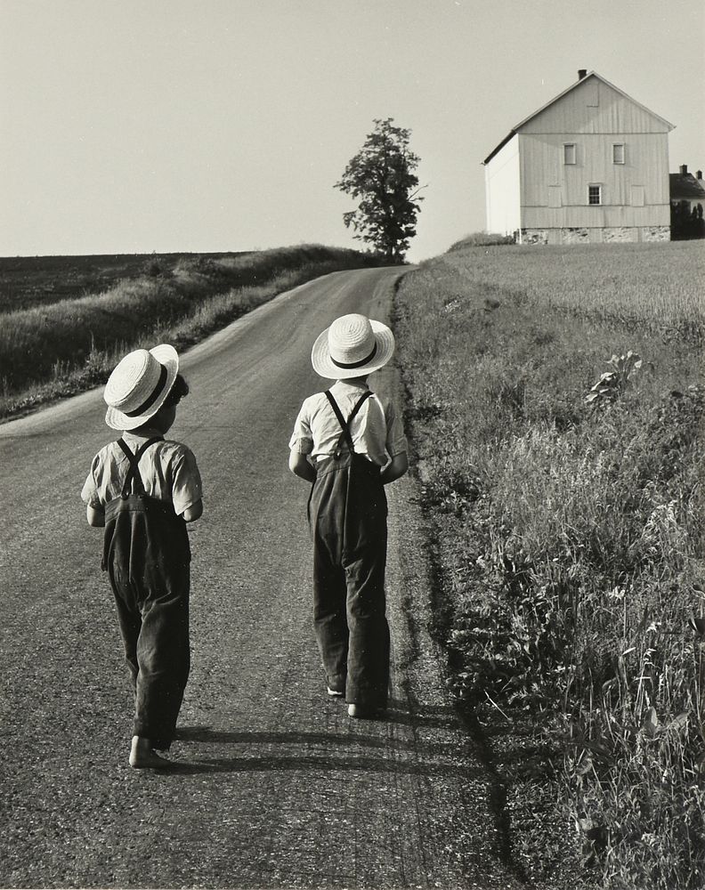 Appraisal: GEORGE A TICE American b A PHOTOGRAPH Two Amish Boys