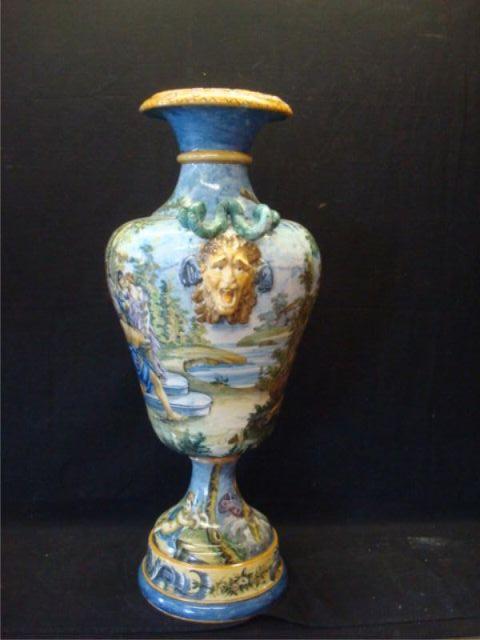 Appraisal: Italian decorated porcelain vase Dimensions x high