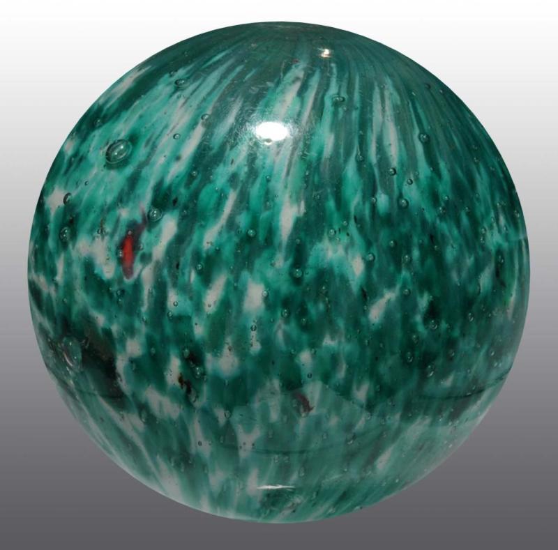 Appraisal: Onionskin Marble Description White base and all turquoise spotting with