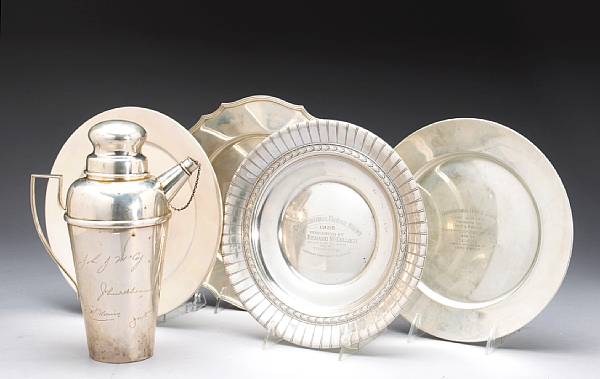 Appraisal: Property of various owners Comprising pair and single place plates