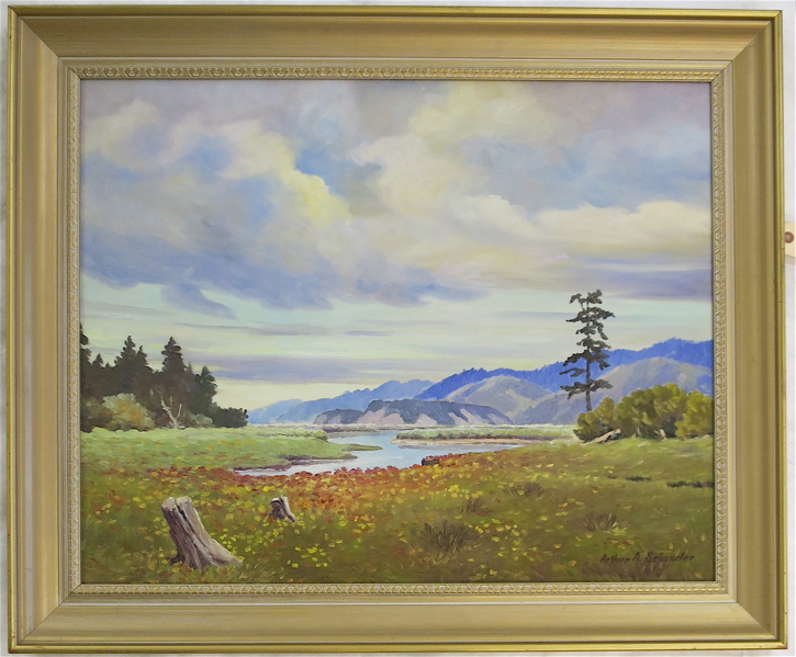 Appraisal: ARTHUR A SELANDER OIL ON BOARD Oregon - Tillamook Marshes