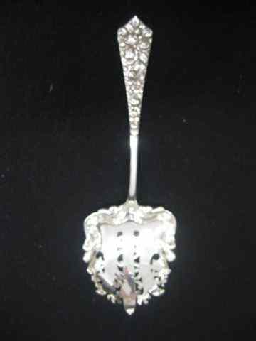 Appraisal: Victorian Pea Serving Spoon elaborate floral handle and fancy pierced