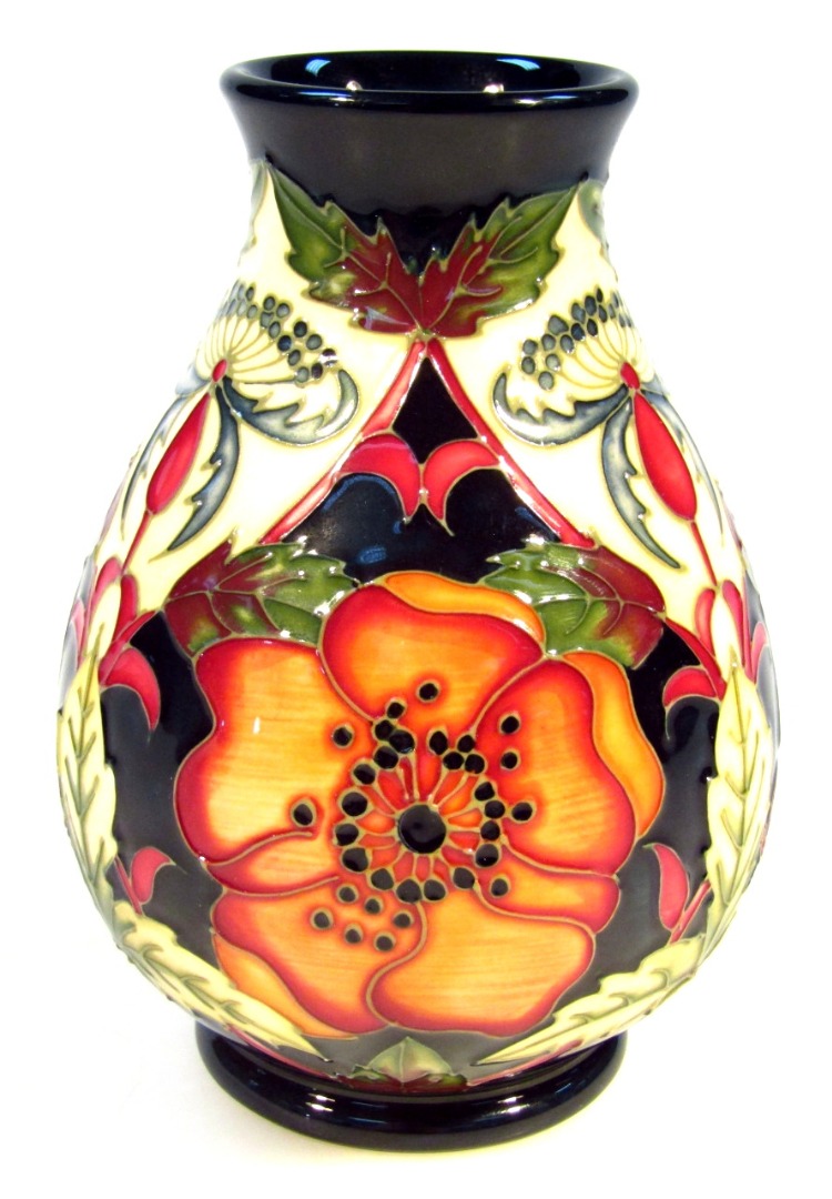 Appraisal: A Moorcroft vase by Rachel Bishop of bulbous circular form