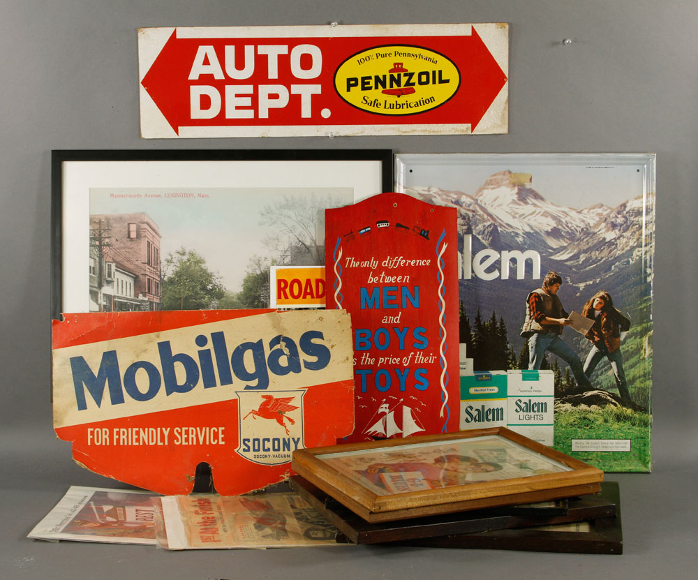 Appraisal: - Advertising Signs Lot of fifteen advertising signs Provenance From