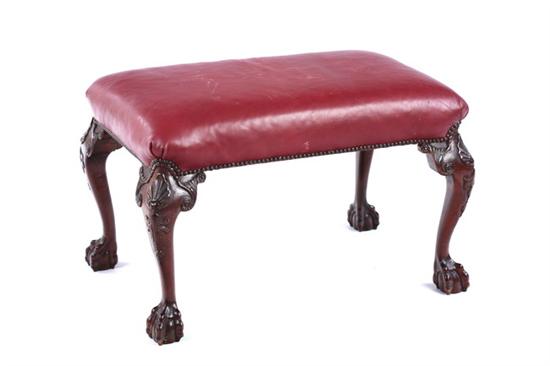 Appraisal: AMERICAN CHIPPENDALE STYLE MAHOGANY BENCH th century Baker Furniture Historic