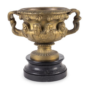 Appraisal: A Grand Tour Bronze Warwick Vase after the Antique TH