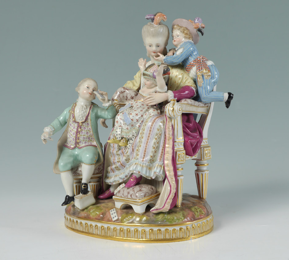 Appraisal: MEISSEN PORCELAIN FIGURAL GROUP OF MOTHER CHILDREN ''The Good Mother''