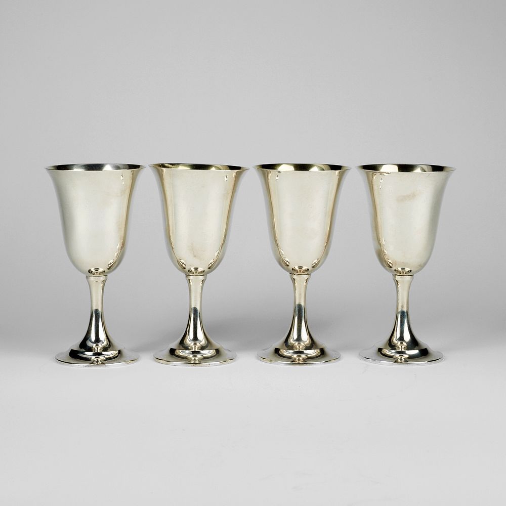 Appraisal: Grp International Sterling Silver Goblets International Silver Connecticut USA Group