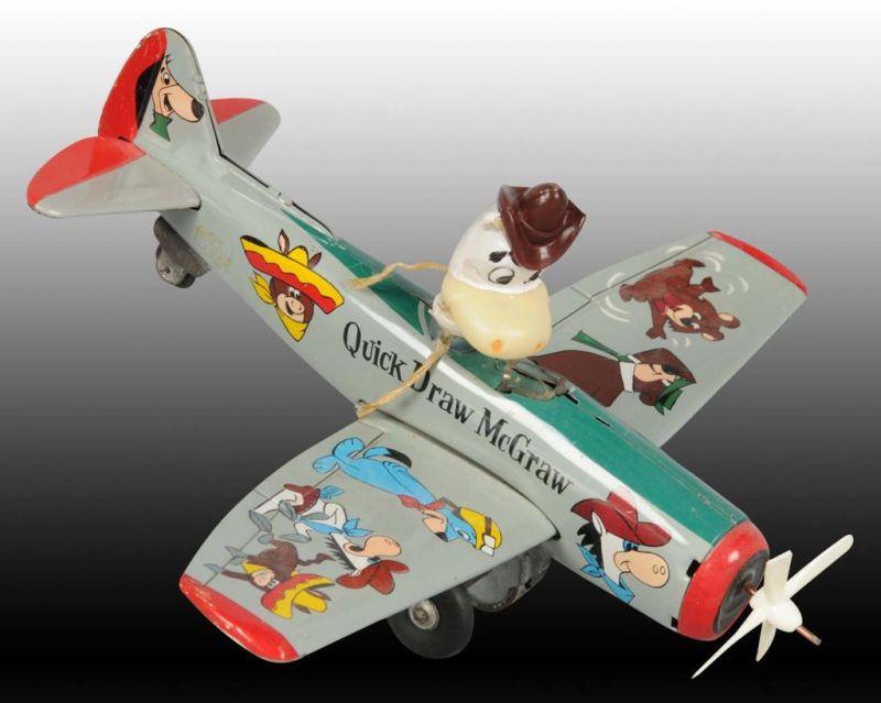 Appraisal: Linemar Quick Draw McGraw Aero Plane Toy Description Japanese Includes