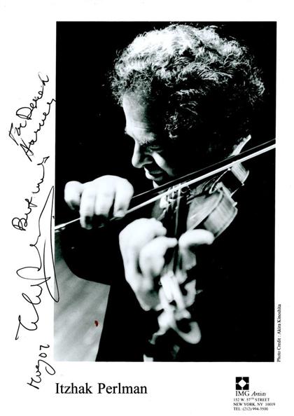 Appraisal: pieces Autograph Material - Violinists Heifetz Jascha Autograph Inscription signed