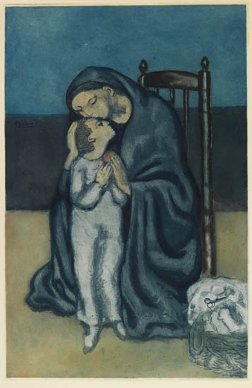 Appraisal: PABLO PICASSO after Maternit Color aquatint and etching x mm