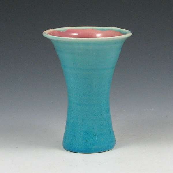 Appraisal: Pisgah Forest Trumpet Vase Pisgah Forest trumpet vase in blue