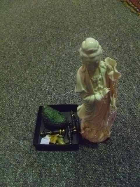 Appraisal: A BLANC DE CHINE CHINESE PORCELAIN of Guanyin a small