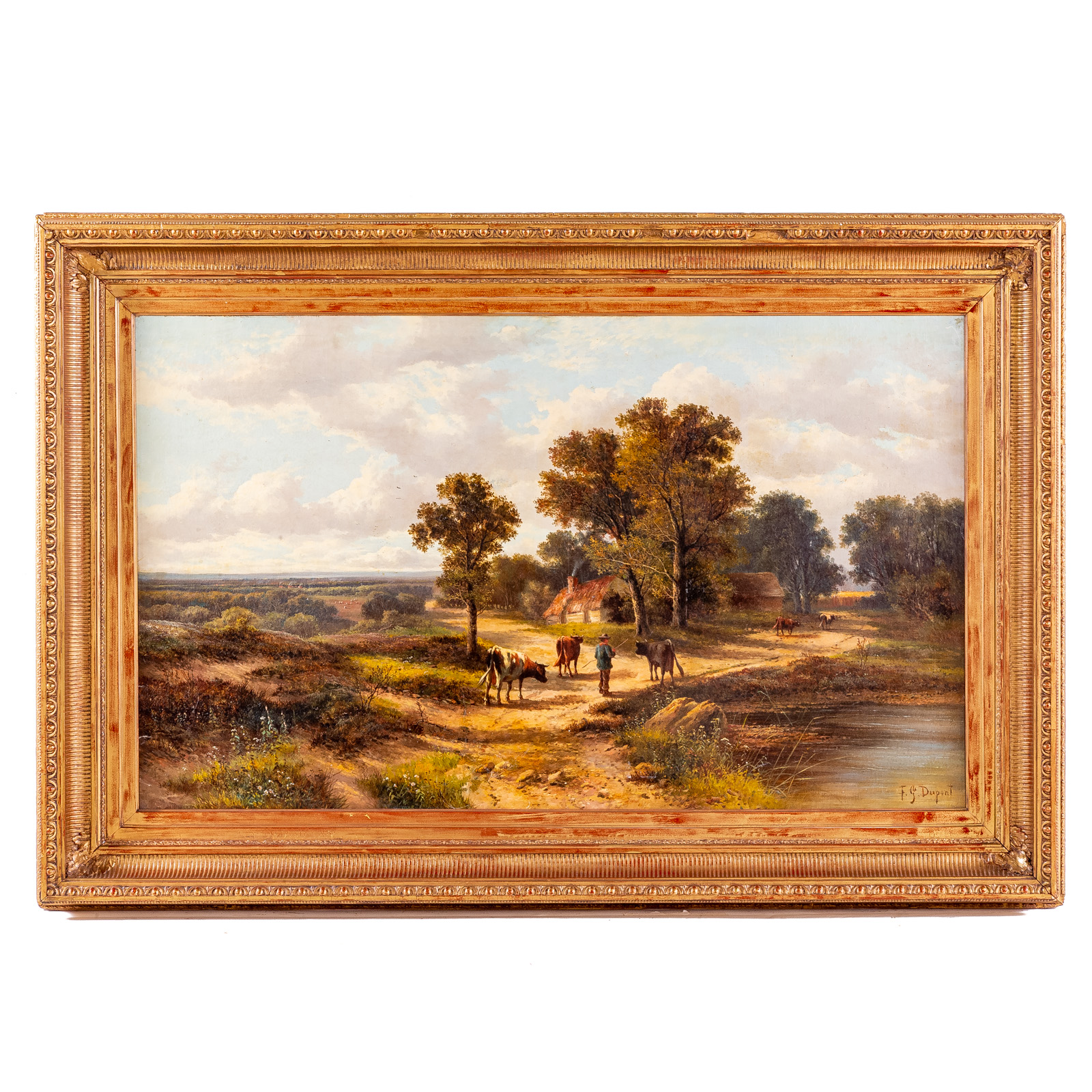 Appraisal: T G DUPONT COUNTRY LANE OIL French - Oil on