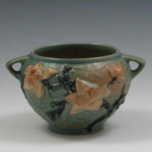 Appraisal: Roseville Magnolia Jardiniere marked Roseville USA - '' tiny glaze