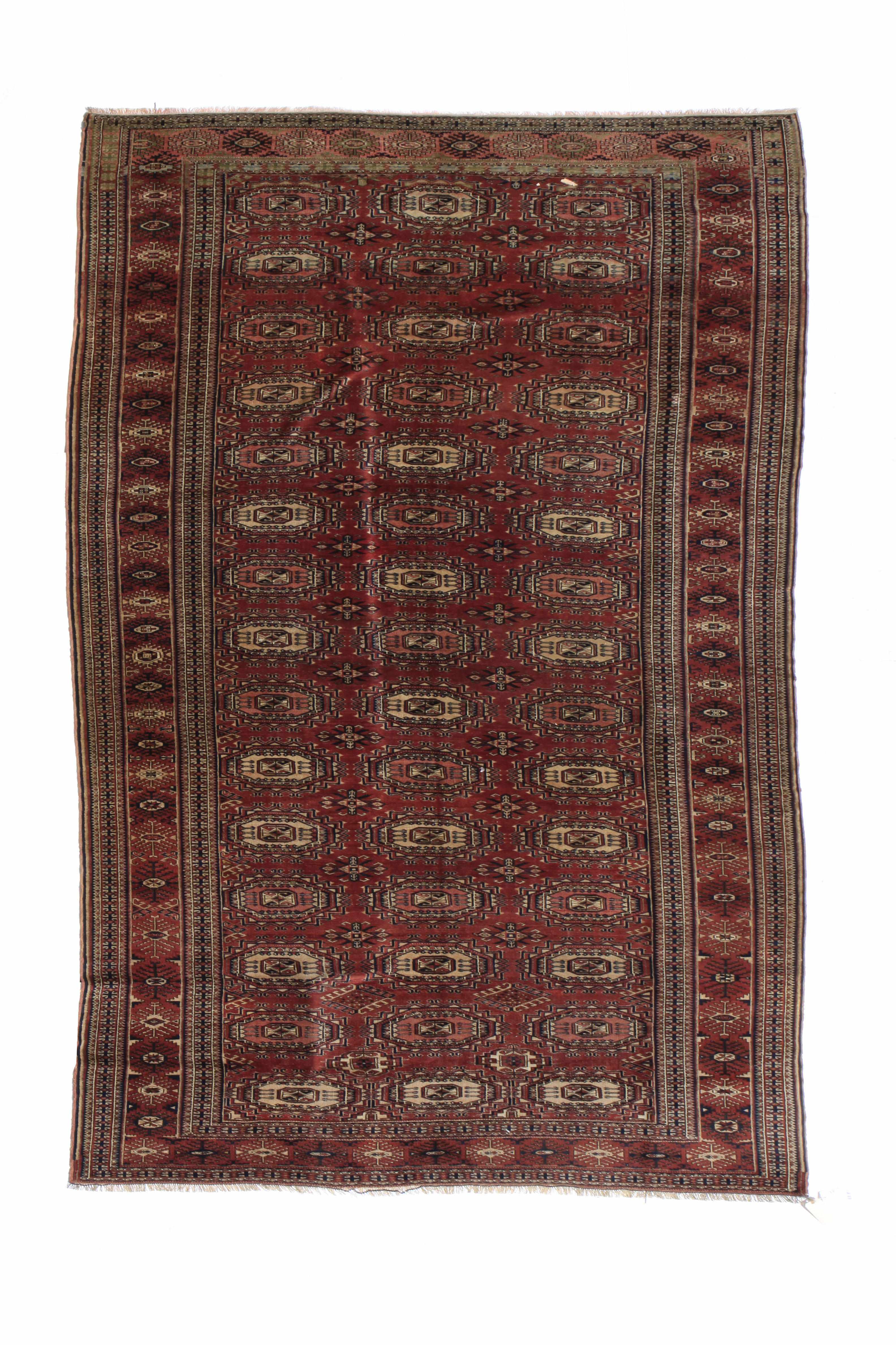 Appraisal: A Turkaman carpet size approximately ft in x ft in