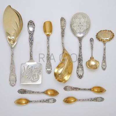 Appraisal: TIFFANY CO CHRYSANTHEMUM SILVER FLATWARE TIFFANY CO CHRYSANTHEMUM SILVER FLATWARE